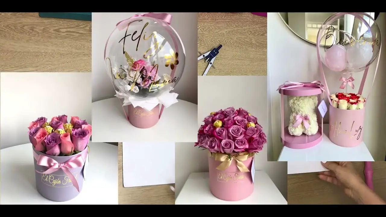 caja de flores para regalar